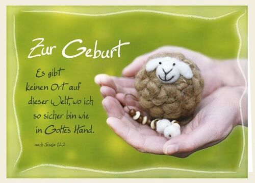 Doppelkarte - Zur Geburt – In Gottes Hand