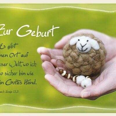 Doppelkarte - Zur Geburt – In Gottes Hand