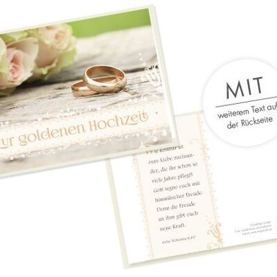 Doppelkarte - Zur goldenen Hochzeit (Ringe)