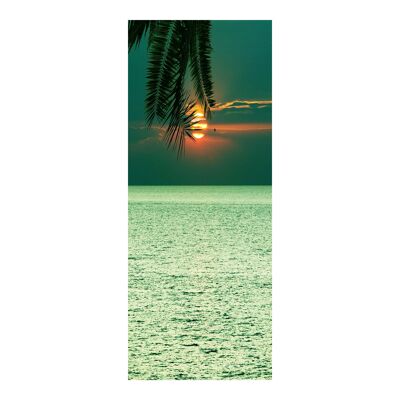 Summer Sunset in Paradise Türaufkleber zum Abziehen und Aufkleben, Vinyl-Türfolie, Art Décor