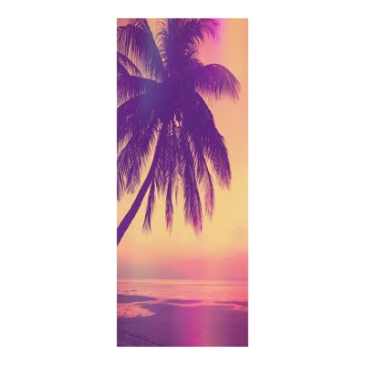 Magic Palm Tree by the Sea Door Sticker Peel & Stick Vinyl Door Wrap Art Decor