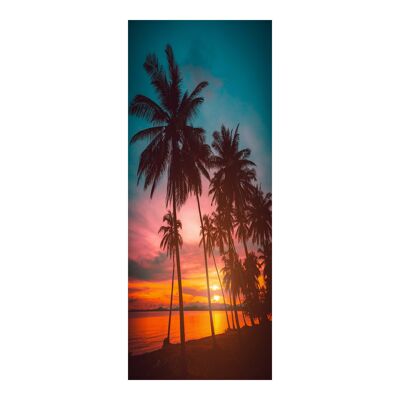 Sunset in Paradise Türaufkleber zum Abziehen und Aufkleben, Vinyl-Türfolie, Kunstdekor