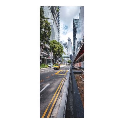 Shopping Street Singapour Porte Autocollant Peel & Stick Vinyle Porte Wrap Art Décor
