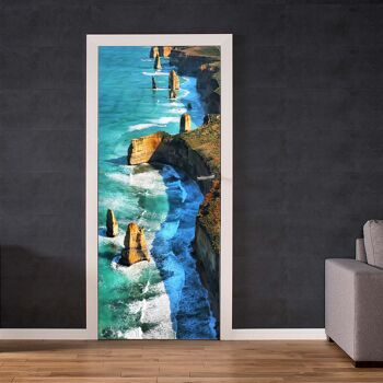 Cliff Coastline Nature Autocollant de porte Peel & Stick Vinyl Door Wrap Art Décor 2