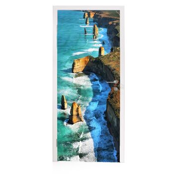 Cliff Coastline Nature Autocollant de porte Peel & Stick Vinyl Door Wrap Art Décor 3