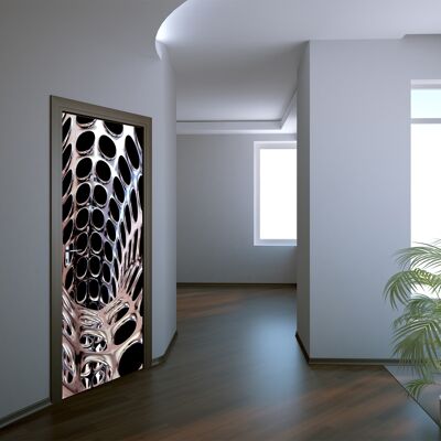 Adesivo per porta a tunnel in metallo Peel & Stick Vinile per porta Wrap Art Decor