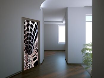 Autocollant de porte de tunnel en métal Peel & Stick Vinyl Door Wrap Art Décor 1
