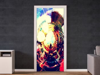 Autocollant de porte de fond coloré abstrait Peel & Stick Vinyl Door Wrap Art Décor 2