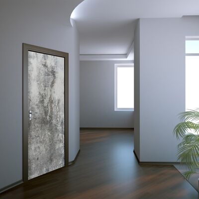 Sfondo di cemento Adesivo per porte Peel & Stick Vinile per porte Wrap Art Decor