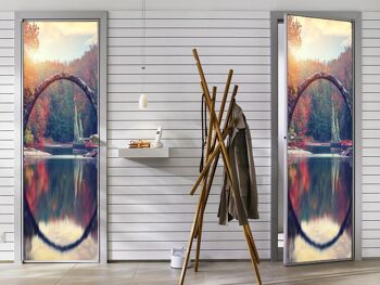 Autocollant de porte paysage d'automne Peel & Stick Vinyl Door Wrap Art Décor 3