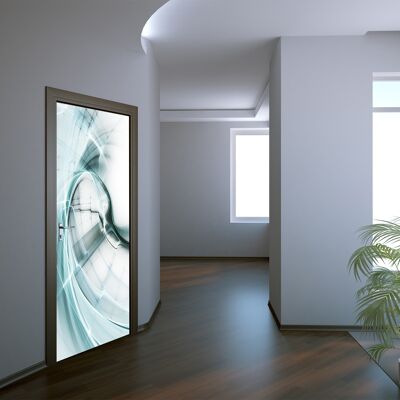 Digital Abstract Door Sticker Peel & Stick Vinyl Door Wrap Art Décor