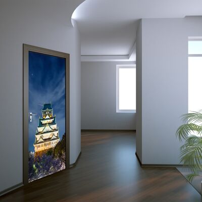 Castello in Giappone Adesivo per porte Peel & Stick Vinile per porte Wrap Art Decor