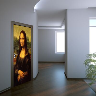 Mona Lisa Türaufkleber zum Abziehen und Aufkleben, Vinyl-Türfolie, Kunstdekor