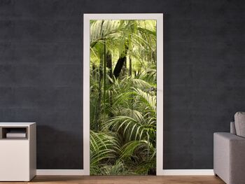 Autocollant de porte de la forêt de la jungle tropicale Peel & Stick Vinyl Door Wrap Art Décor 2