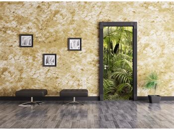 Autocollant de porte de la forêt de la jungle tropicale Peel & Stick Vinyl Door Wrap Art Décor 5