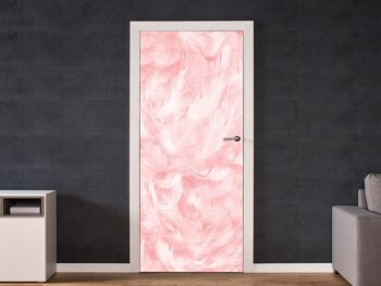 Autocollant de porte plumes roses Peel & Stick Vinyl Door Wrap Art Décor 2