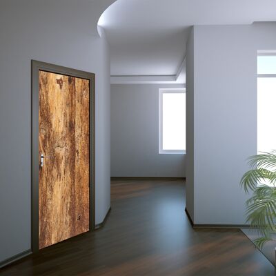 Adesivo per porta con struttura in legno di quercia Peel & Stick Vinyl Door Wrap Art Decor
