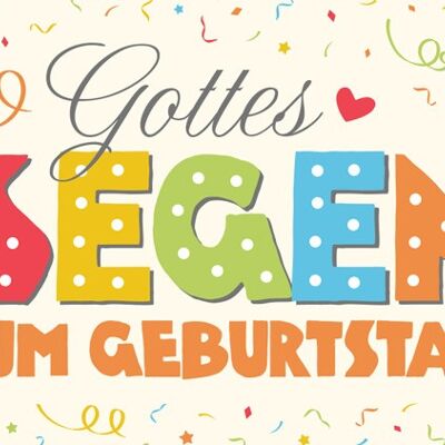 Mini - Gottes Segen zum Geburtstag (Luftschlangen)