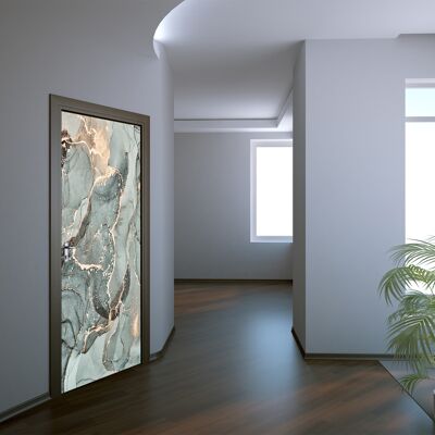 Multicoloured Marble Door Sticker Peel & Stick Vinyl Door Wrap Art Décor