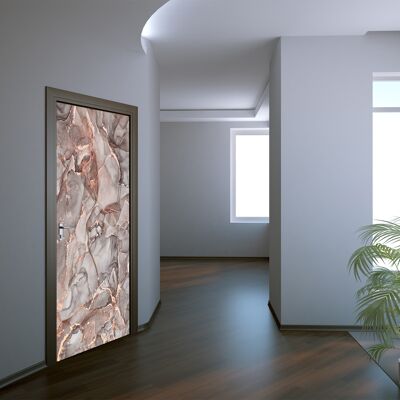 Adesivo per porta in marmo rosa e oro Peel & Stick Vinyl Door Wrap Art Decor