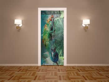 Autocollant de porte caméléon Peel & Stick Vinyl Door Wrap Art Décor 2