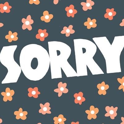 Mini - Sorry (motivo floreale)