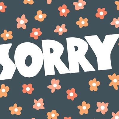 Mini - Sorry (Blumenmuster)