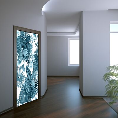Autocollant de porte motif aquarelle tropicale Peel & Stick Vinyl Door Wrap Art Décor