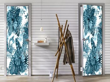 Autocollant de porte motif aquarelle tropicale Peel & Stick Vinyl Door Wrap Art Décor 3