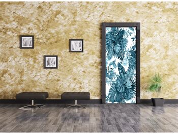 Autocollant de porte motif aquarelle tropicale Peel & Stick Vinyl Door Wrap Art Décor 5