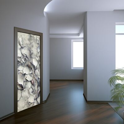 Calcomanía para puerta con superficie de agua congelada Peel & Stick Vinyl Door Wrap Art Décor