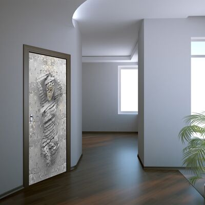 Sculpture of a Woman Door Sticker Peel & Stick Vinyl Door Wrap Art Décor