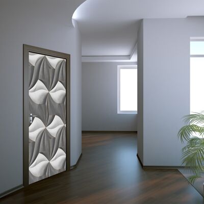 Figuras geométricas brillantes Adhesivo para puerta Despegar y pegar Vinilo Envoltura para puerta Decoración artística