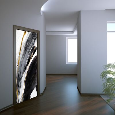 Adesivo per porta con struttura ad olio astratta Peel & Stick Vinile per porte Wrap Art Decor