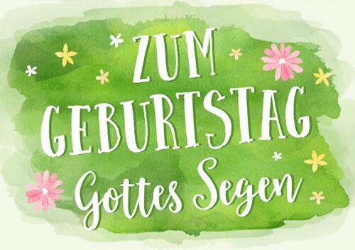 Mini - Zum Geburtstag Gottes Segen (grün)