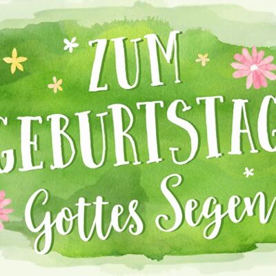 Mini - Zum Geburtstag Gottes Segen (grün)