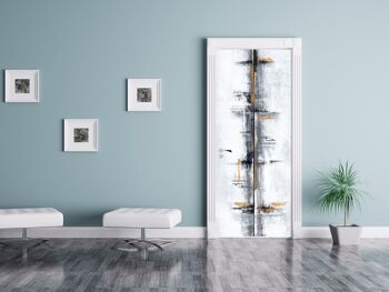 Autocollant de porte d'art abstrait Peel & Stick Vinyl Door Wrap Art Décor 4