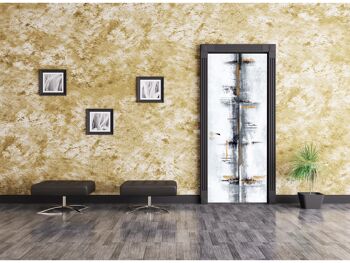 Autocollant de porte d'art abstrait Peel & Stick Vinyl Door Wrap Art Décor 5