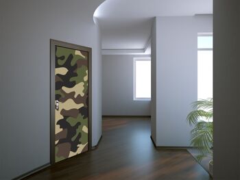 Autocollant de porte camouflage Peel & Stick Vinyl Door Wrap Art Décor 1