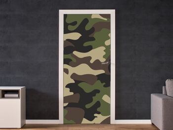 Autocollant de porte camouflage Peel & Stick Vinyl Door Wrap Art Décor 2