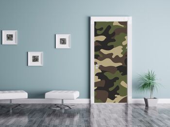 Autocollant de porte camouflage Peel & Stick Vinyl Door Wrap Art Décor 4