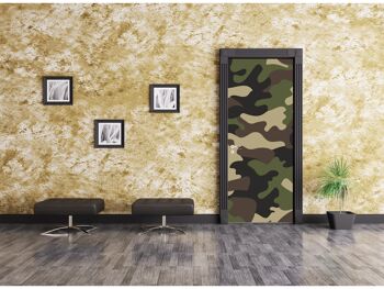 Autocollant de porte camouflage Peel & Stick Vinyl Door Wrap Art Décor 5