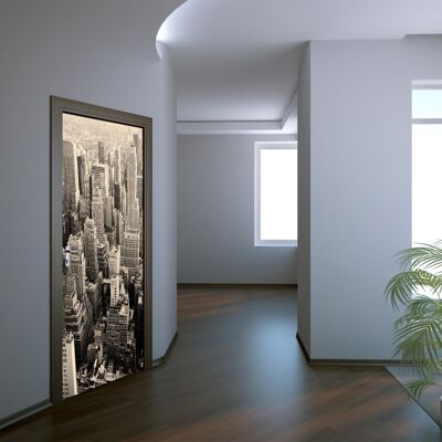 New York City Skyline Door Sticker Peel & Stick Vinyl Door Wrap Art Décor