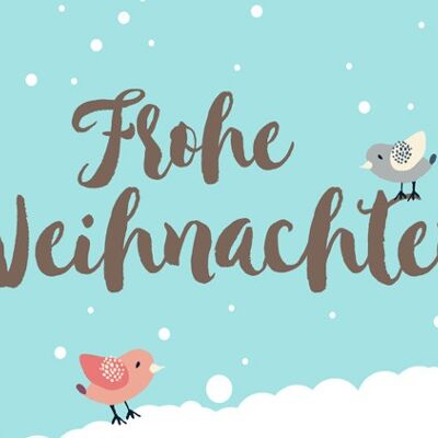 Mini - Frohe Weihnachten (Vögel)