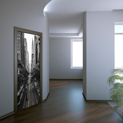 Street View a Manhattan Adesivo per porte Peel & Stick Vinile per porte Wrap Art Decor