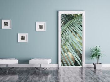 Autocollant de porte en feuilles de palmier Peel & Stick Vinyl Door Wrap Art Décor 4