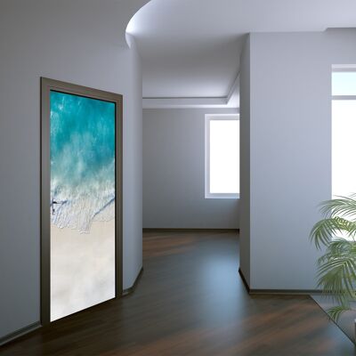 Calcomanía para puerta de paisaje marino de verano Peel & Stick Vinilo Envoltura para puerta Decoración artística