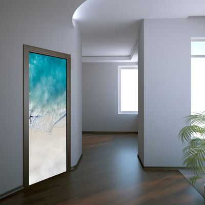 Autocollant de porte paysage marin d'été Peel & Stick Vinyl Door Wrap Art Décor