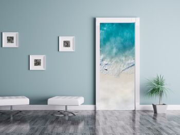 Autocollant de porte paysage marin d'été Peel & Stick Vinyl Door Wrap Art Décor 4