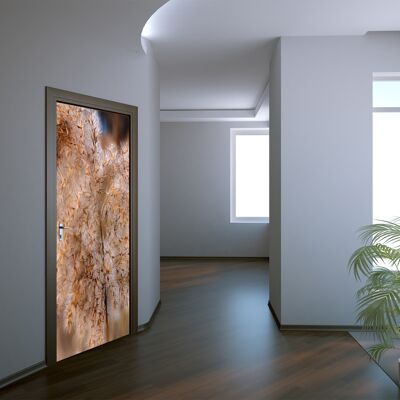 Calcomanía para puerta de estilo bohemio de hierba seca Peel & Stick Vinilo Envoltura para puerta Decoración artística
